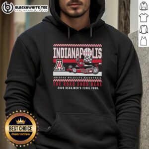 Arizona Wildcats NCAA Men's Basketball Final Four Bear Down F1 Car Hoodie featuring vibrant team colors and logo.