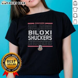 Awesome Biloxi Shuckers MV Sport ladies tee featuring vibrant team colors and stylish design for baseball fans.