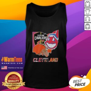 Alt Text: Premium Cleveland Cavaliers football symbol helmet logo tank top, featuring a stylish map design for fans.