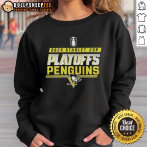 Good Pittsburgh Penguins NHL 2026 Stanley Cup Playoffs sweatshirt featuring team colors and logo for fans.
