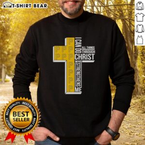 Original Pittsburgh Pirates sweatshirt featuring 'I Can Do All Things Through Christ Who Strengthens Me' design.