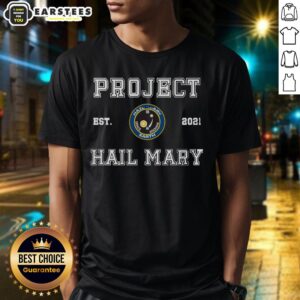 Good Space Mission Project Hail Mary Est 2021 T-Shirt featuring a stylish design for space enthusiasts and science fiction fans.