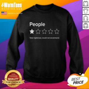 Original People sweatshirt featuring 'Total Nightmare' graphic, rated 1 out of 5 stars, perfect for unique style.