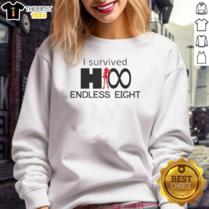 Premium I Survived Hico Endless Eight Sweatshirt in stylish design, perfect for fans of the Endless Eight anime series.