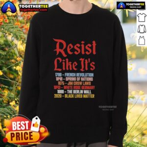 Hot Resist Like Its Sweatshirt featuring bold graphics and vibrant colors, perfect for stylish comfort.