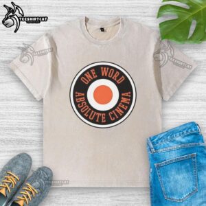 Alt Text: Nice Philadelphia Flyers One World Absolute Cinema washed t-shirt featuring vibrant team colors and logo design.