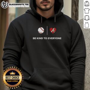 Premium Atlanta Braves Be Kind To Everyone hoodie in navy blue, featuring a stylish design for fans and comfort.