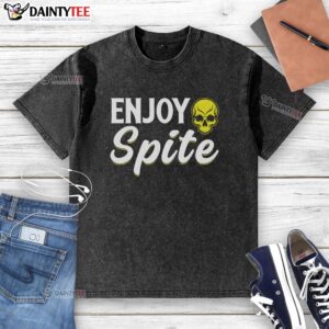 Casual Top Enjoy Spite Washed T-Shirt in soft fabric, perfect for relaxed styling and everyday wear.