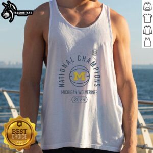 Alt Text: Original Michigan Wolverines 2026 NCAA Men's Basketball National Champions tank top featuring a fast break design.