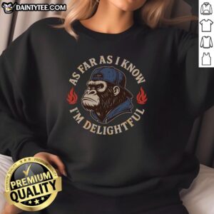 Delightful gorilla sweatshirt featuring a playful design, perfect for animal lovers and casual wear enthusiasts.