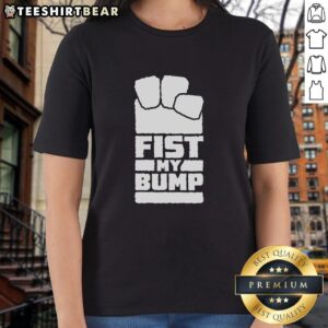Awesome Fist My Bump Space ladies tee featuring a bold graphic design on soft cotton fabric, perfect for casual wear.