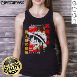 Original Monkey D. Luffy One Piece anime graphic tank top featuring vibrant colors and iconic character design.