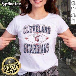 Original Cleveland Guardians Major League Baseball Cooperstown Diamond Ladies Tee, featuring a stylish design for fans.