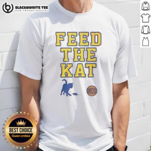 Good New York Knicks Feed The Kat T-Shirt featuring vibrant team colors and a stylish design for Knicks fans.