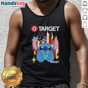 Stylish Nice Stitch Like Target USA Flag Tank Top featuring a patriotic design, perfect for summer wear.