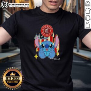 Pretty Stitch Like Chipotle Mexican Grill USA Flag T-Shirt featuring vibrant colors and a stylish design for fans.