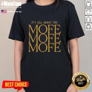 Alt Text: Retro ladies tee featuring 'It's All About The Mofe Money Over Friends Enemies' slogan, stylish and bold design.