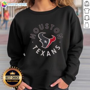 Cozy Top Houston Texans circle sweatshirt featuring team colors and logo, perfect for game day or casual wear.