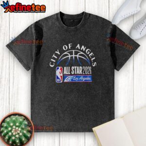 Official Los Angeles Clippers City of Angels All-Star 2026 washed t-shirt in vibrant colors, perfect for fans and collectors.