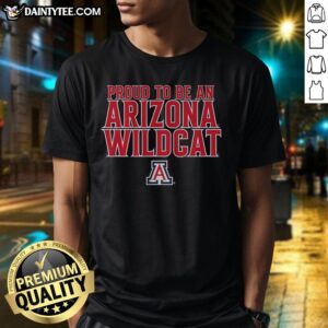 Alt Text: Awesome Arizona Basketball Proud To Be An Arizona Wildcat T-Shirt featuring bold graphics and school colors.