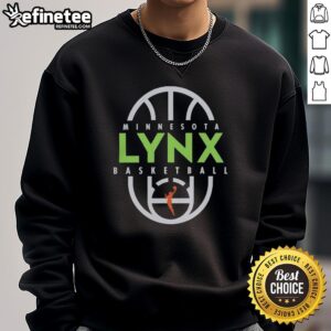 Authentic Minnesota Lynx 2026 basketball sweatshirt on court, showcasing team logo and vibrant colors for fans.