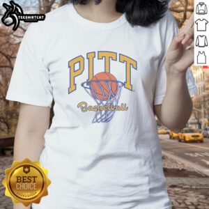 Ladies' tee featuring a stylish Nice Pitt Basketball design, perfect for fans supporting their team.