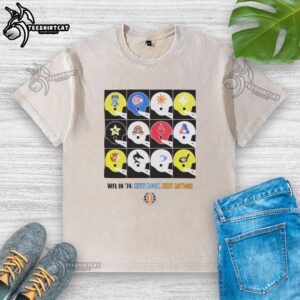 1974 Hot WFL New Look New Action poster washed t-shirt featuring vibrant graphics and retro design.