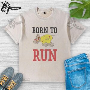 Nice Lil Sparky Donkey Born to Run washed t-shirt featuring a playful donkey design, perfect for casual wear.