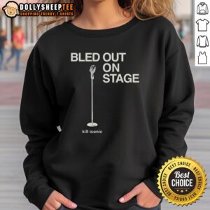 Good microphone standing on stage during the Hail The Sun Cut Tour 2026, featuring a stylish sweatshirt design.