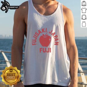 Premium Fuji Apple tank top featuring vibrant design inspired by Fujisaki, Japan, perfect for casual and stylish wear.