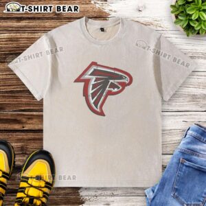 Original Atlanta Falcons Rivet Logo Washed T-Shirt featuring a vintage design and soft fabric, perfect for fans.