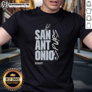 Nice San Antonio Spurs playoff logo T-shirt featuring bold team graphics for fans ready for the postseason.