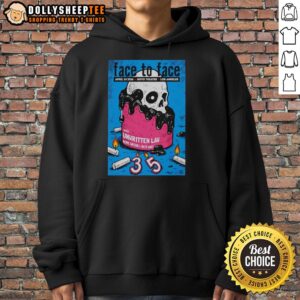 Original Face to Face April 24, 2026 Los Angeles CA poster hoodie featuring vibrant graphic design and event details.