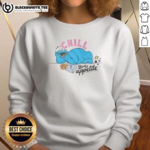 Awesome Sesame Street Cookie Monster Chill Bon Apptit Sweatshirt featuring a fun design and vibrant colors.