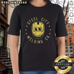 Awesome Steel City Welding Co Ladies Tee featuring a stylish design perfect for welding enthusiasts and casual wear.