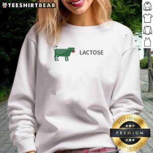 Good Lactose Cow Logo Sweatshirt featuring a playful cow graphic, perfect for lactose lovers and casual wear enthusiasts.