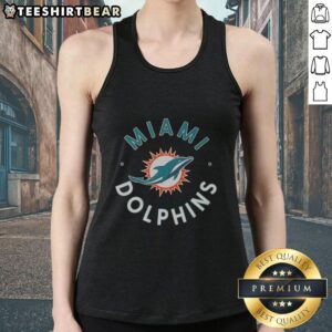Premium Miami Dolphins Circle Tank Top featuring vibrant team colors and logo, perfect for game day or casual wear.