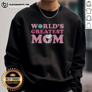 Original Snoopy World's Greatest Mom Sweatshirt featuring a playful Snoopy graphic, perfect for Mother's Day gifts.