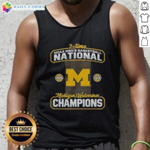 Stylish tank top featuring the Hot Michigan Wolverines 2-Time NCAA Men's Basketball National Champions 2026 design.