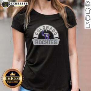 Awesome Colorado Rockies Phase Banner Arch Ladies Tee showcasing a vibrant design inspired by the stunning Rockies.