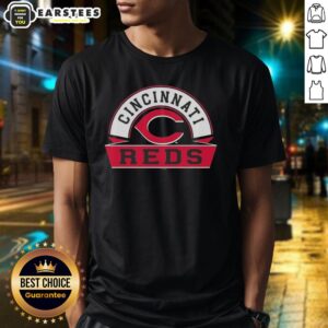 Alt Text: Awesome Cincinnati Reds Phase Banner Arch T-Shirt featuring team colors and logo, perfect for game day apparel.