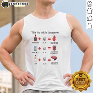 Trendy tank top featuring 'Awesome This Ice Shit Is Dangerous' design, perfect for summer parties and casual outings.