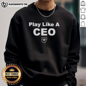 Cozy 'Nice Play Like A CEO' sweatshirt from The Heart Podcast Network, perfect for podcast fans and entrepreneurs.