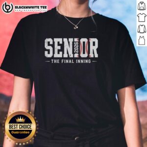 Top Baseball Senior 2026 The Final Inning retro ladies tee showcasing a stylish design for baseball fans.