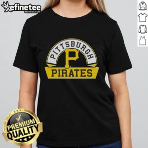 Pretty Pittsburgh Pirates Phase Banner Arch Ladies Tee showcasing team spirit in stylish design for female fans.