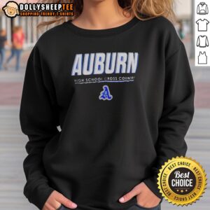 Original Auburn High School cross country sweatshirt featuring school colors and logo, perfect for runners and fans.