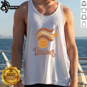 Alt Text: Stylish Nice California Dreams basketball tank top featuring vibrant colors and a trendy design for sports enthusiasts.