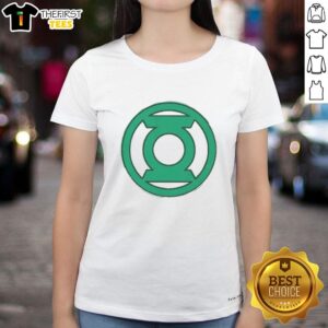 Alt Text: Nice green lantern hand-me-down ladies tee featuring a vibrant graphic design, perfect for casual wear.