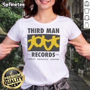 Top Third Man Records Detroit Nashville London Est 2001 Ladies Tee featuring a stylish design and premium fabric.