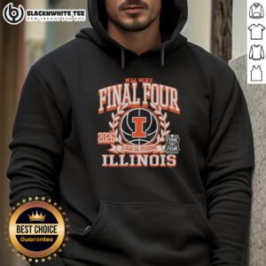 Alt Text: Illinois Illini Final Four 2026 men's basketball hoodie at Luca Oil Stadium, showcasing team spirit and style.